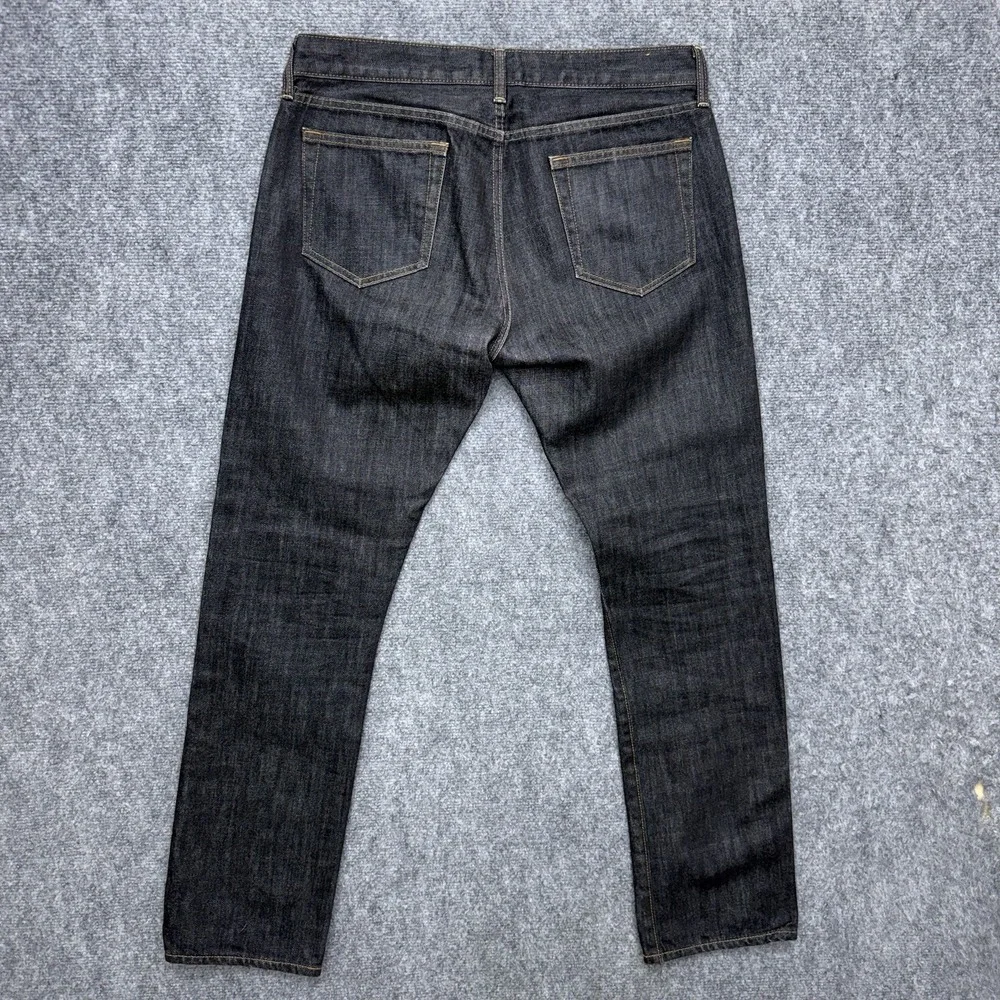 J Crew 484 Slim Straight Jeans black size 33 33x32